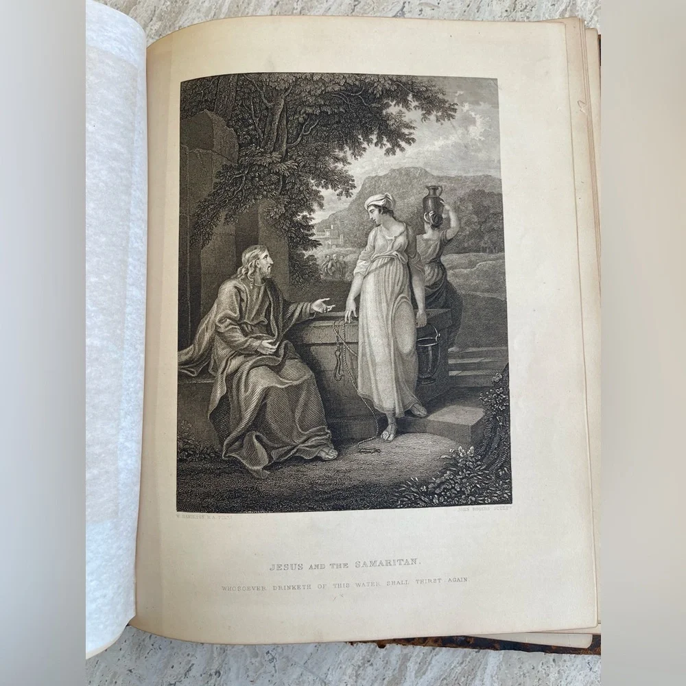 Antique 1879 Leather Family Pictorial Holy Bible G. Dore-Illman Brothers - Picture 9 of 16